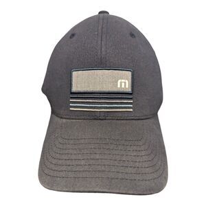 Travis Mathew Hat Mens S-M Blue Flex Fit Patch Logo Casual Adjustable